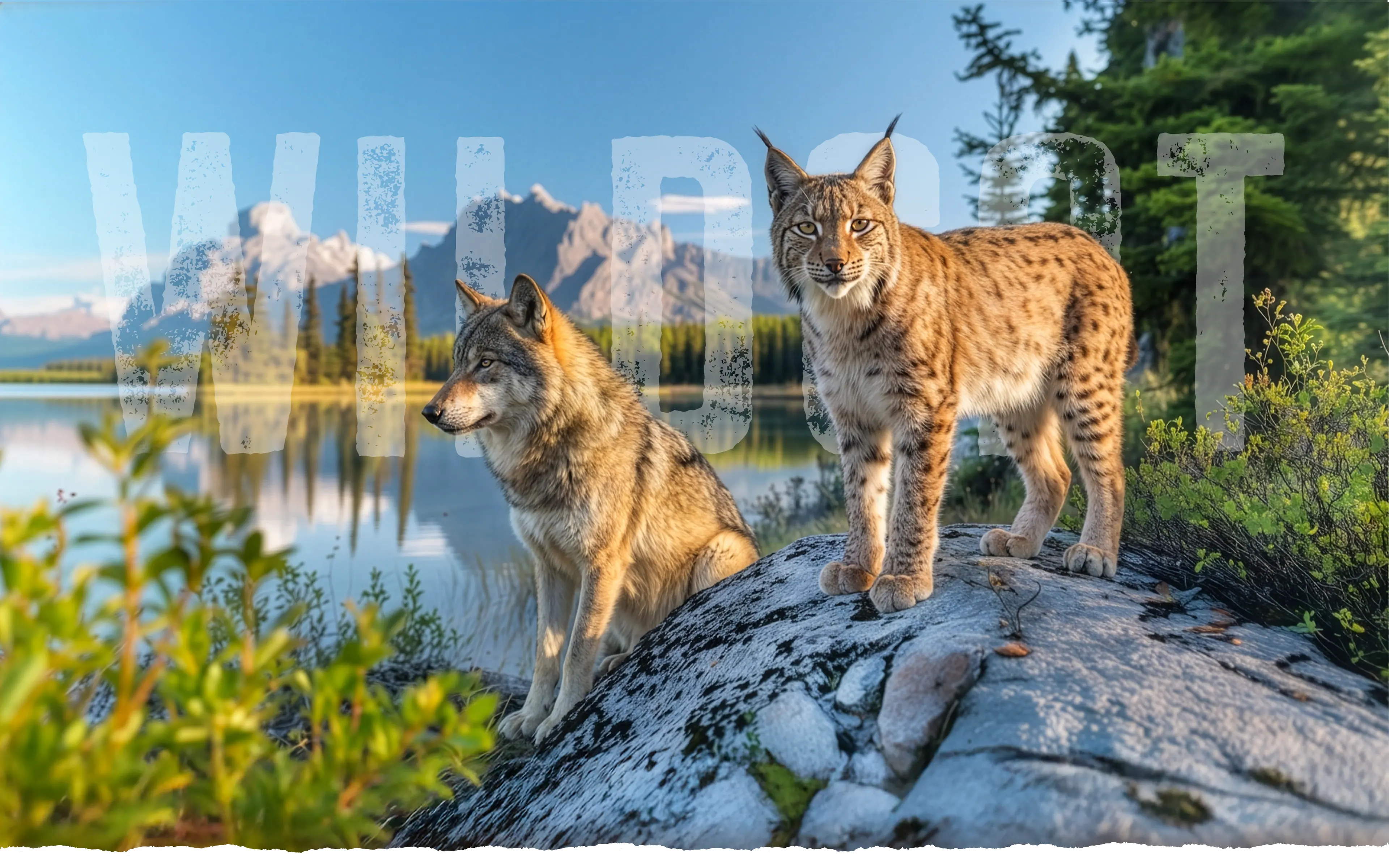WILDCAT Mood Bild in der Natur mit Wolf von Wolfblut